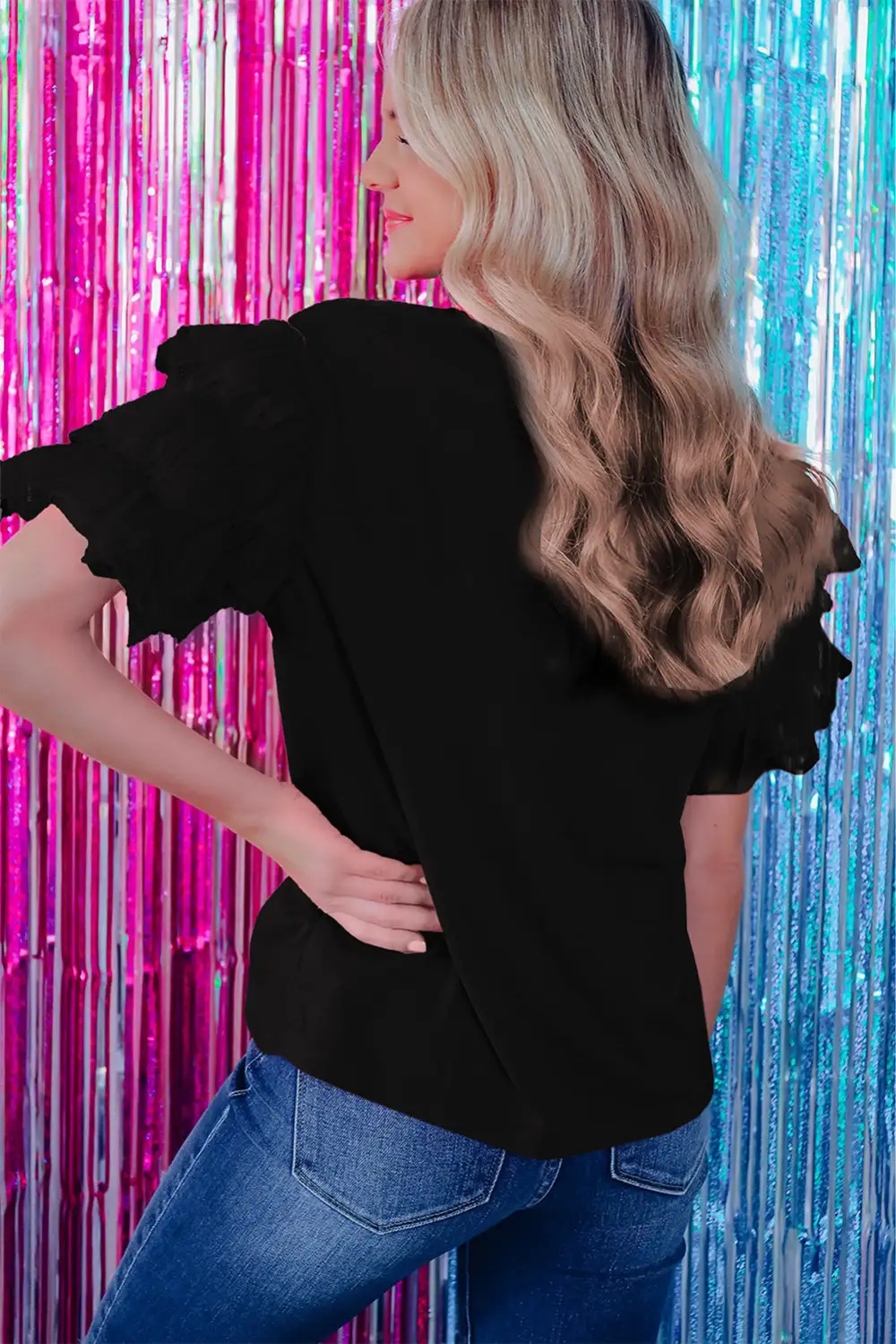 Ruffle Sleeve Blouse