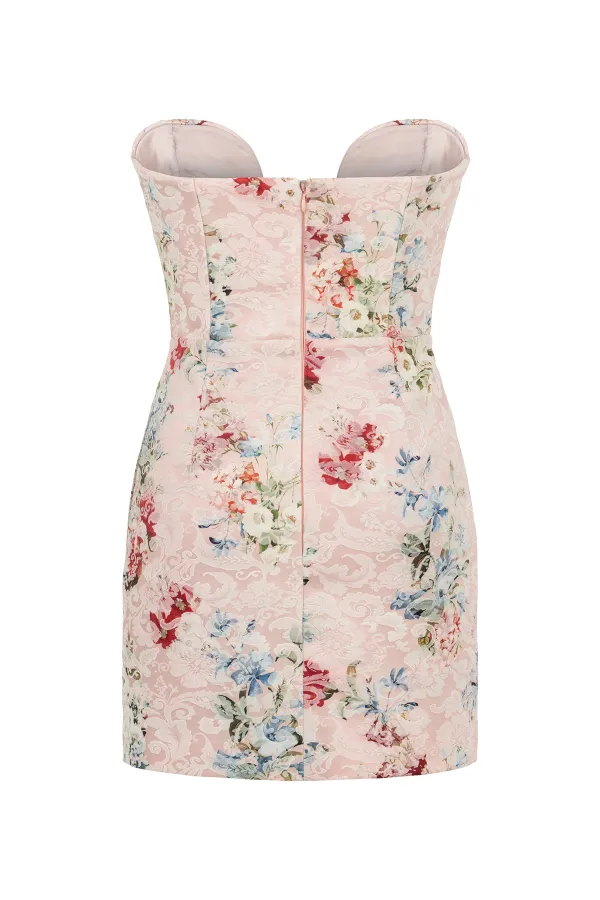 Flora Mini Dress-Pink
