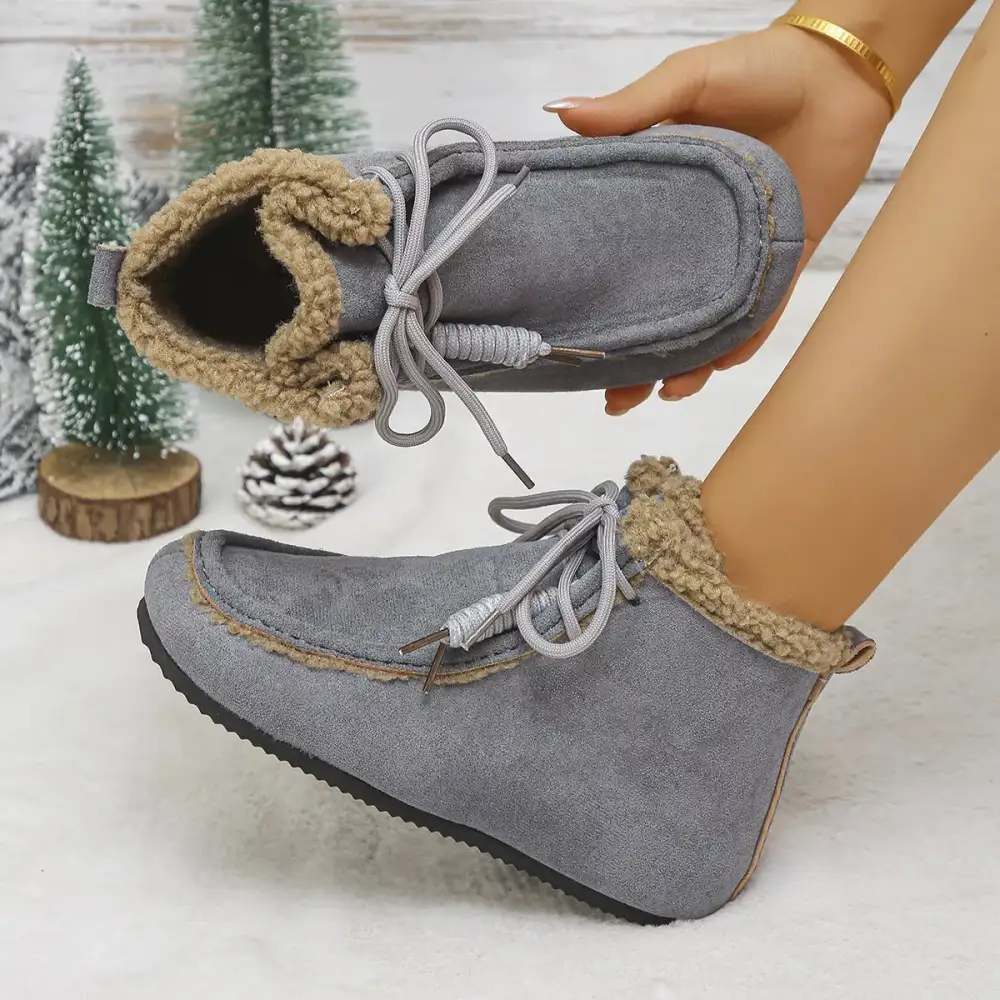 Refined Plush Lined Ankle Boots