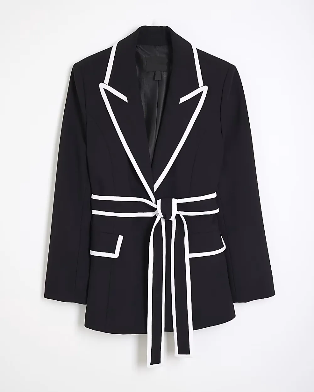 Women's Belted Blazer In Contrasting Colours
