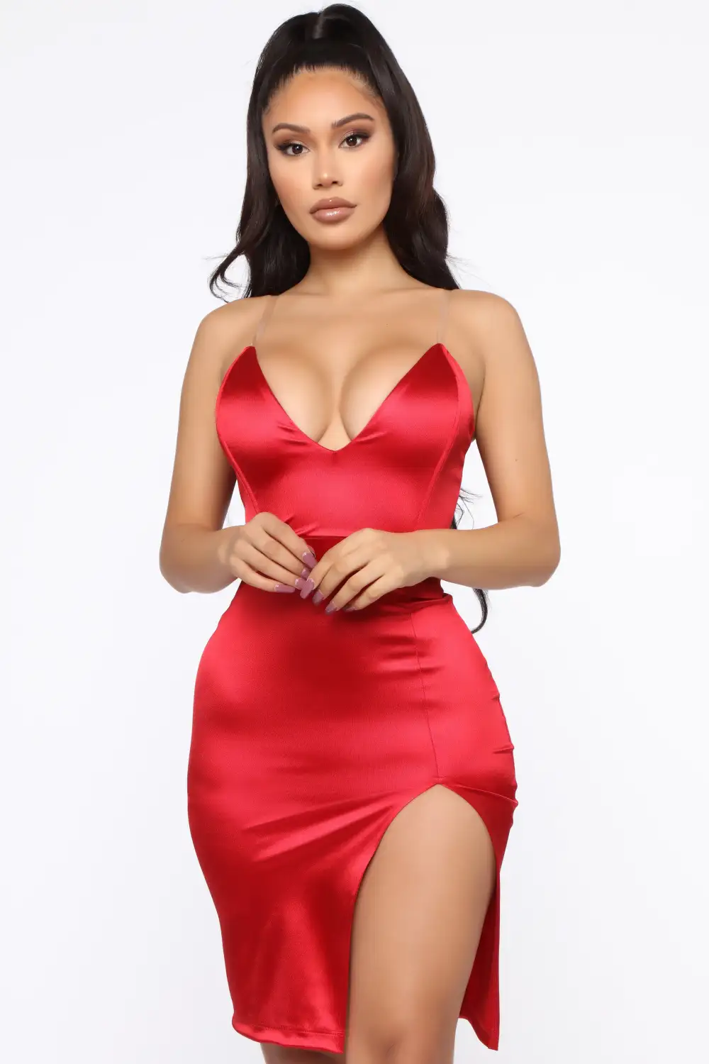 Don't Doubt Me Midi Dress - Red