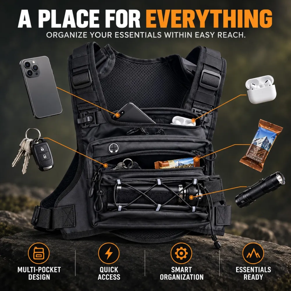 Multi-Function Lightweight Tactical Hiking Vest