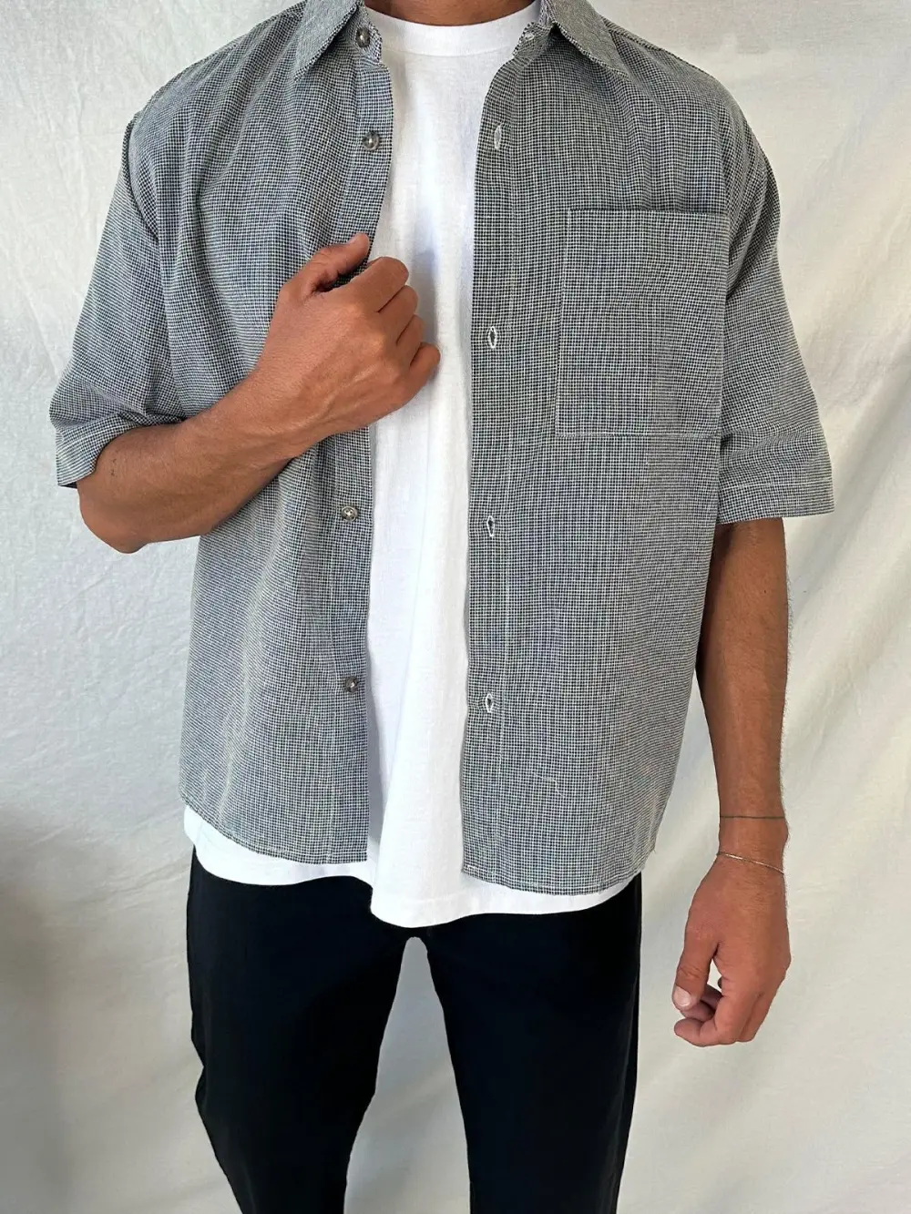 Casual Soft  And Comfortable plaid Blue Shirt