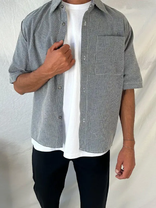 Casual Soft  And Comfortable plaid Blue Shirt