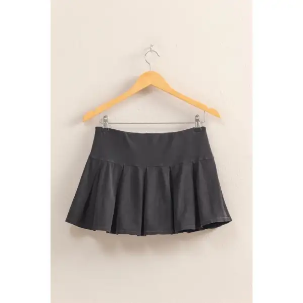 Mini Roomy Cotton Blend Casual Skirt