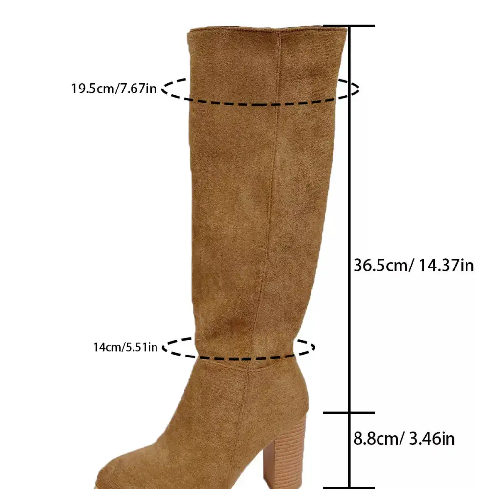 Modern Refined Pointed Toe Block Heel Boots