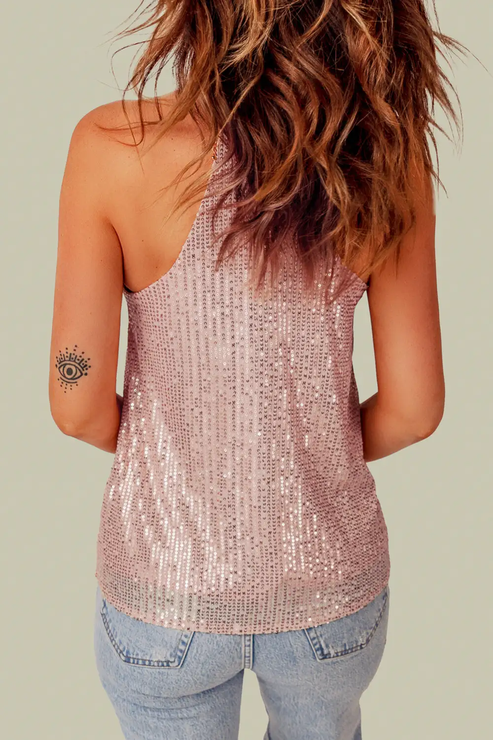 Gentle Sequin Racerback Tank Top