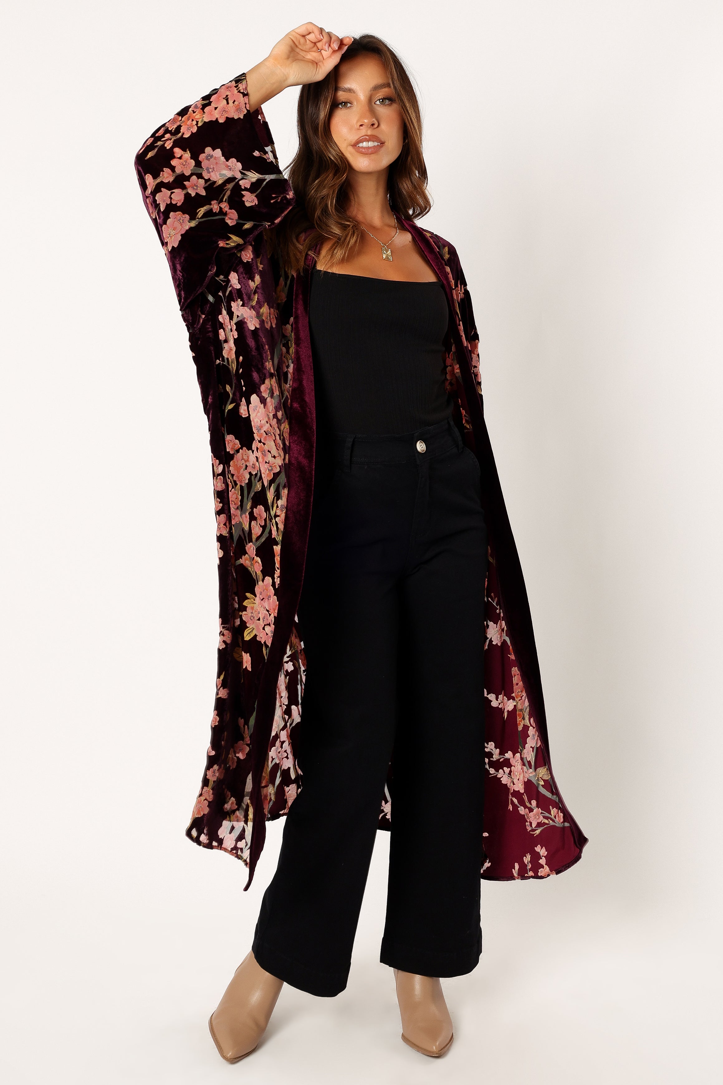 Lennon Velvet Duster - Floral