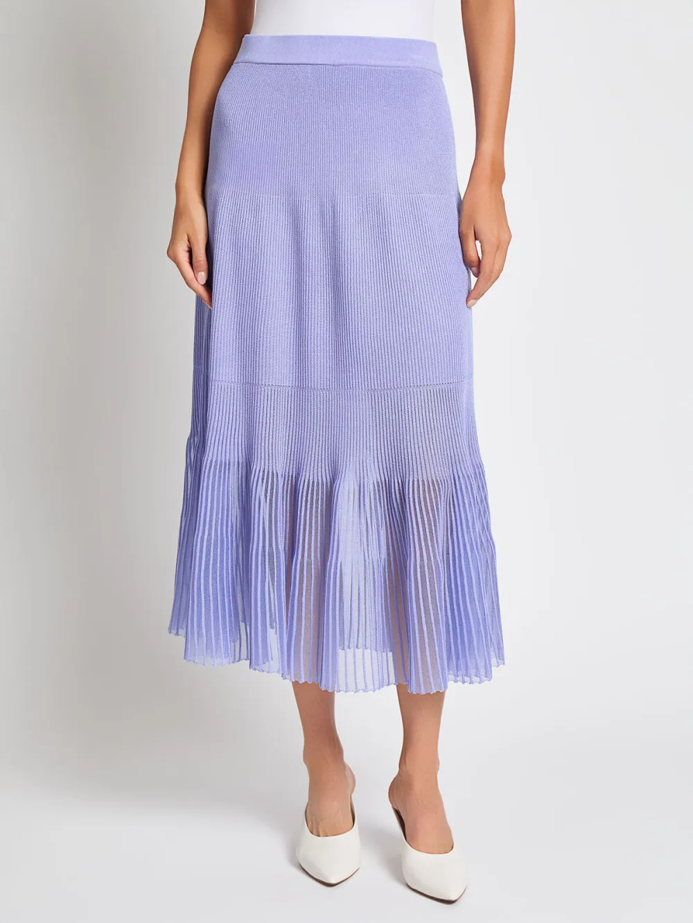 A-Line Solid Color Skirt