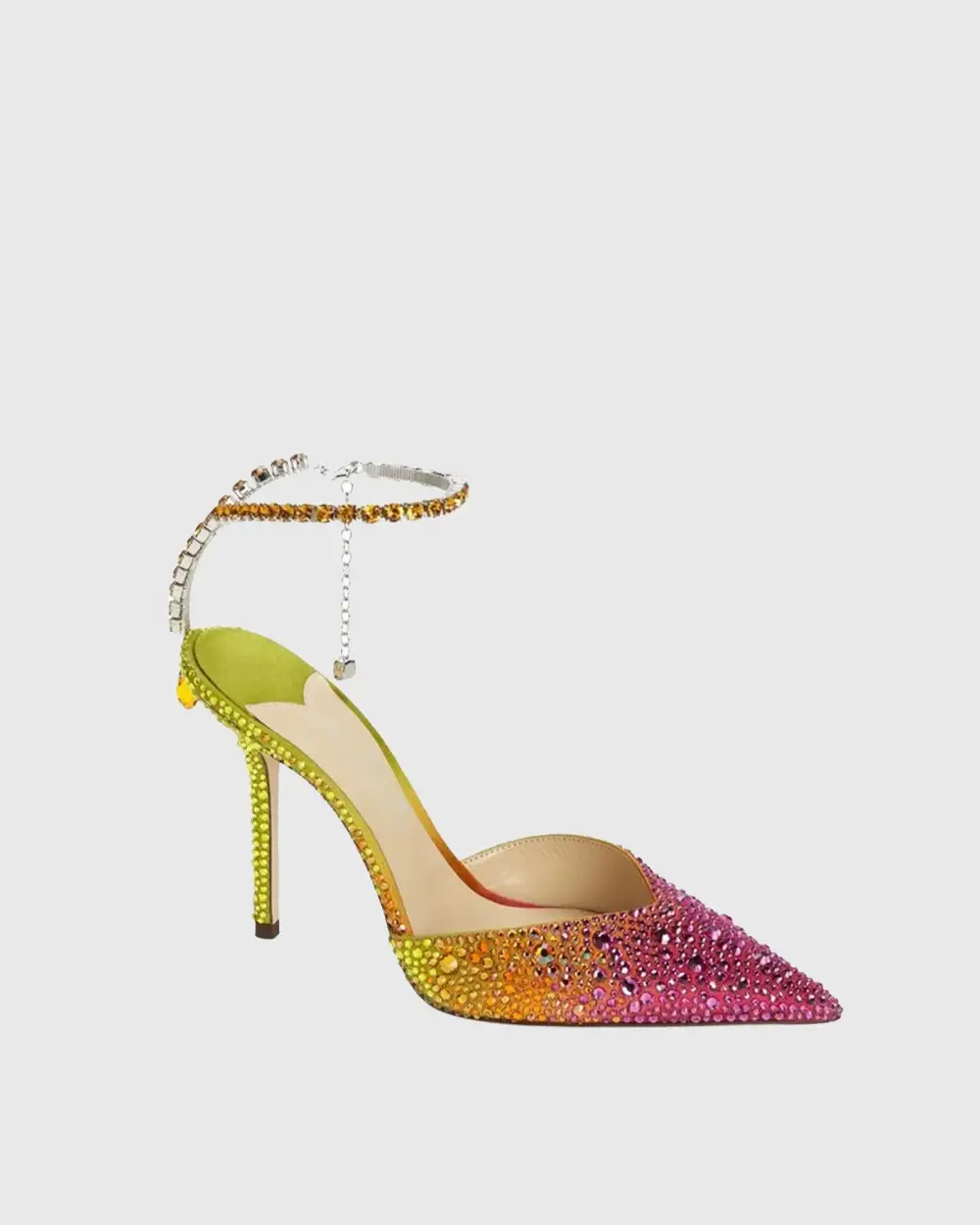 Rhinestone Embellished Pumps in Ombre