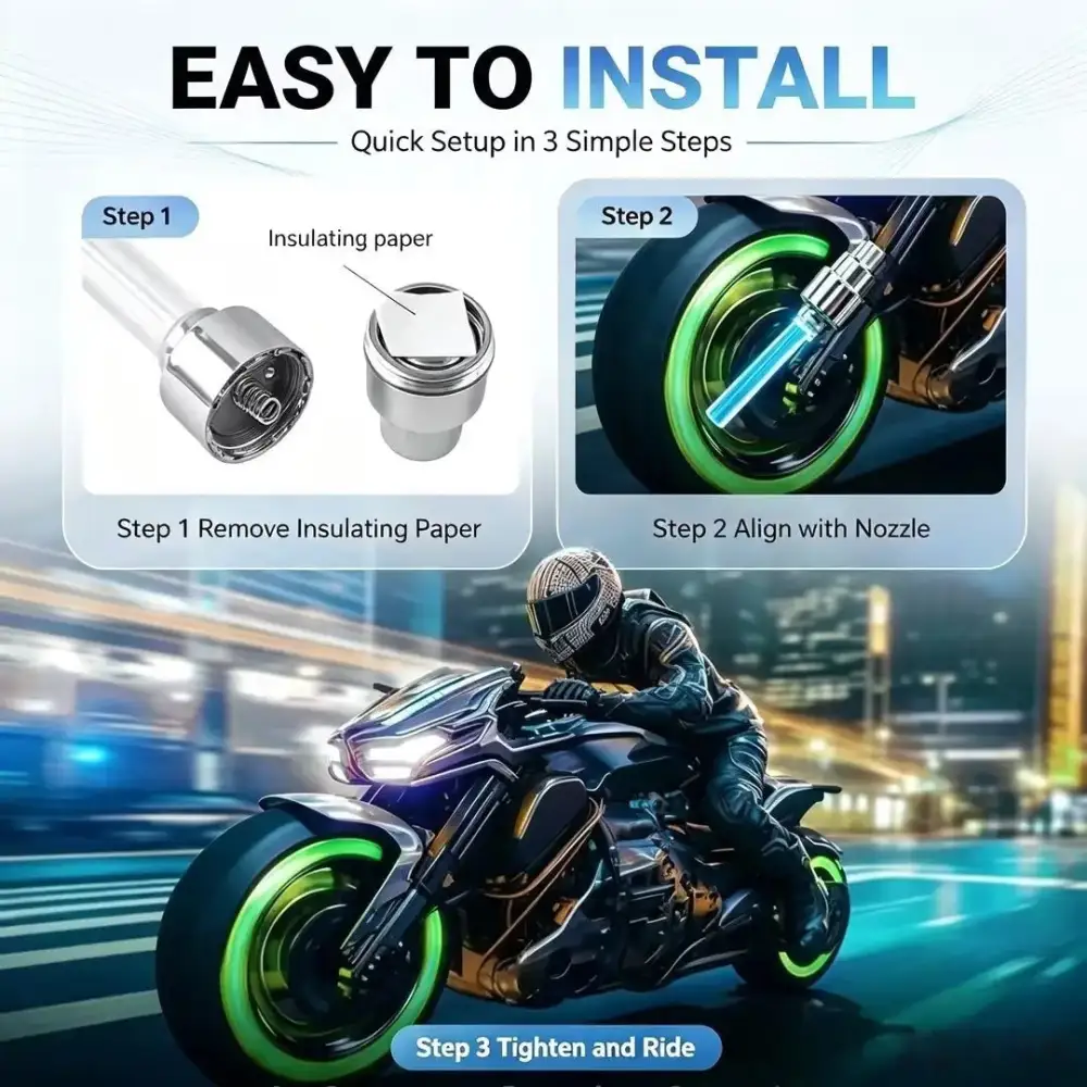 Waterproof LED Tire Valve Stem Lights