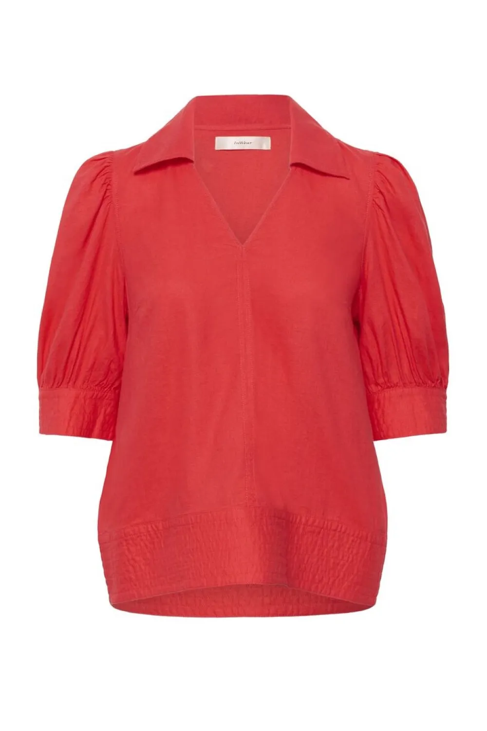 Linen Viscose V Neck Blouse