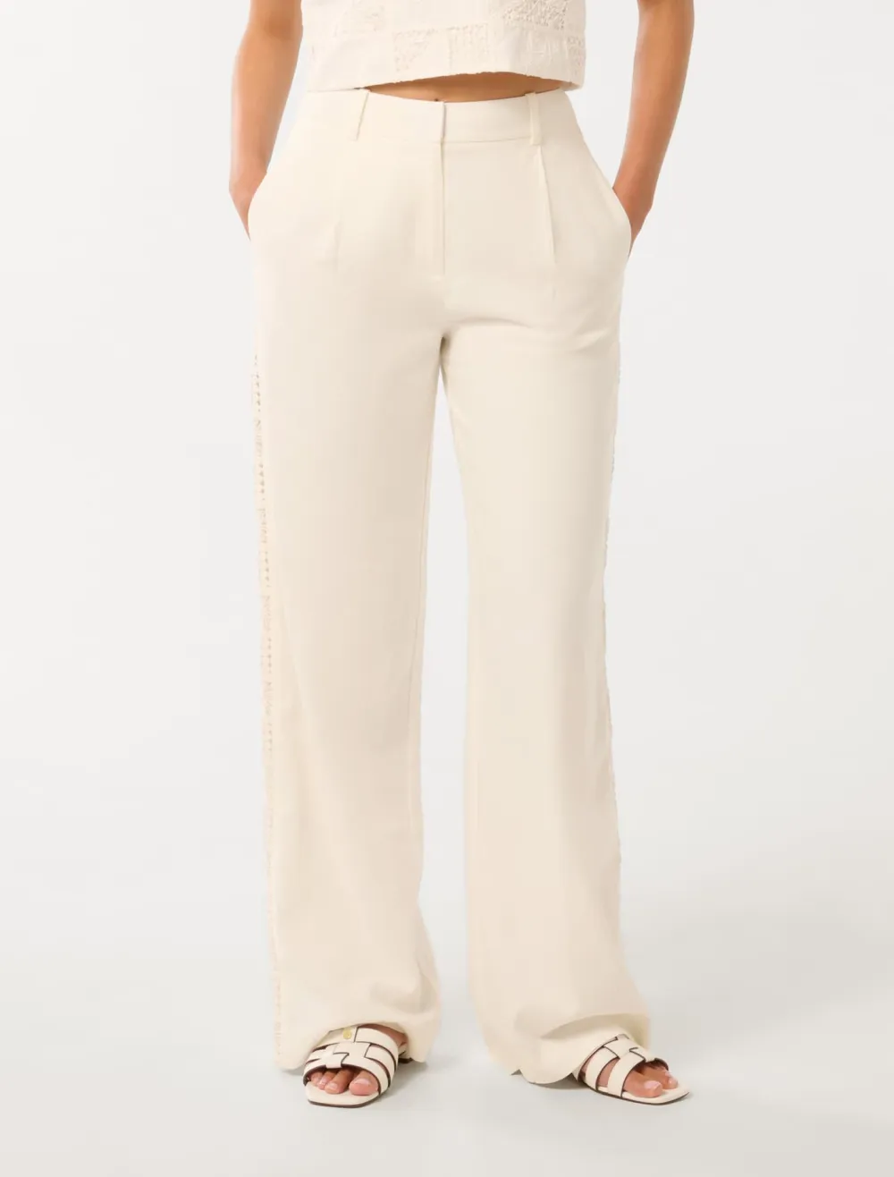 Crochet Wide-Leg Pants