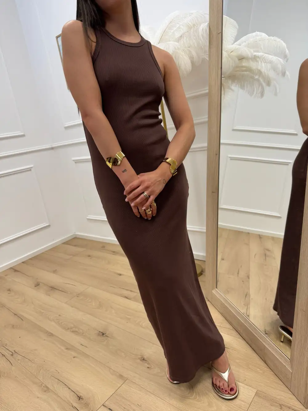 Textured Easy Drape Maxi Dress