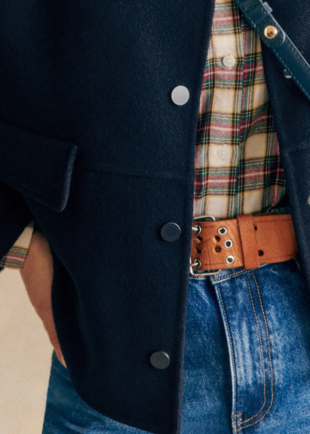 Solid Color Short Double-Faced Wool Coat