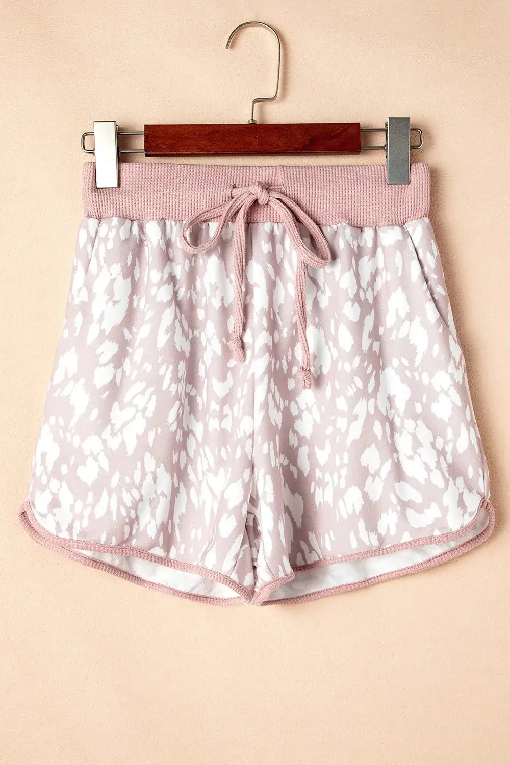 Abstract Print Drawstring Casual Shorts