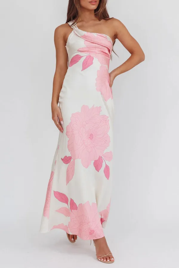 High-End Art Design One-Shoulder Dress