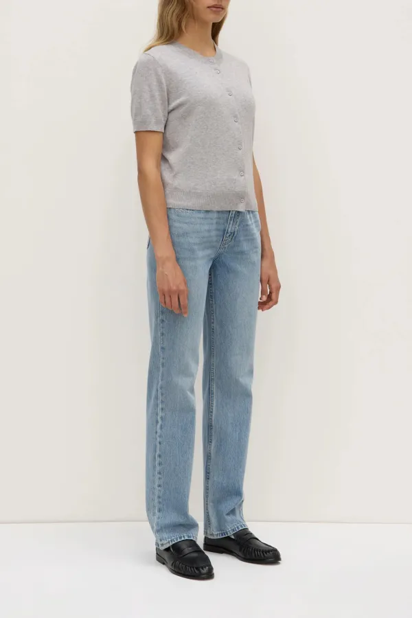 Short Sleeved Cardigan Wool Sweater