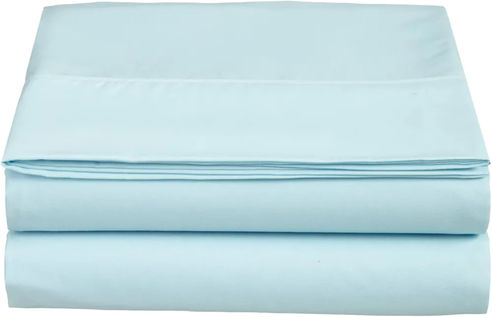 (Store Closing Sale) Set of 2 Silky Soft Polyester Single Flat Sheet