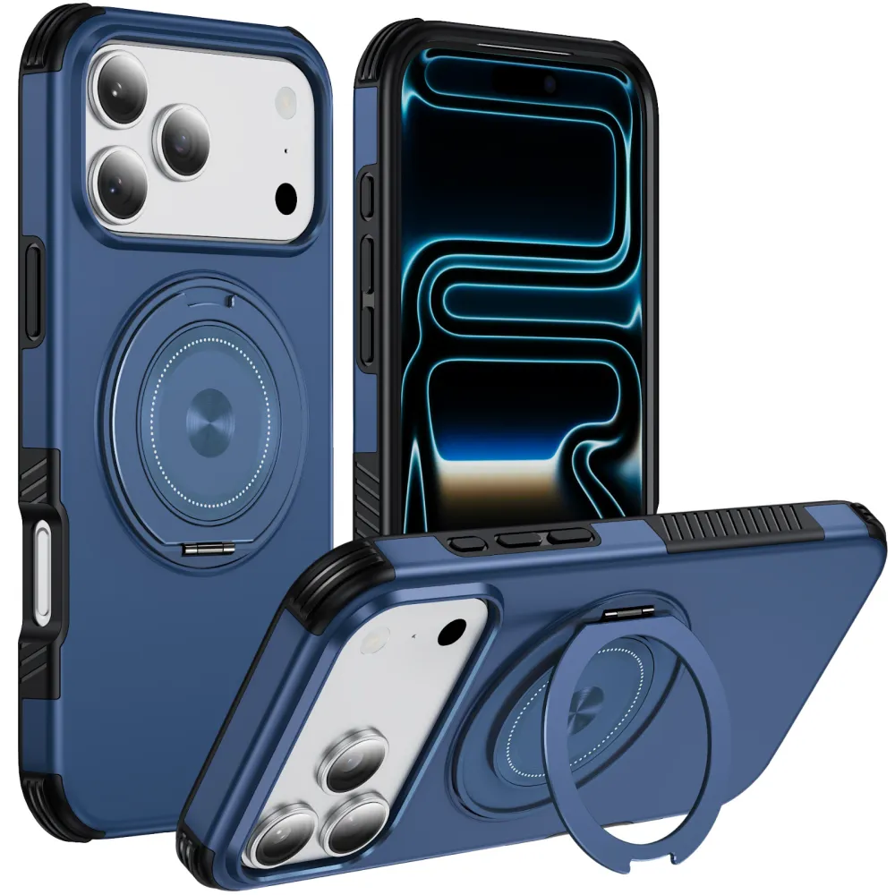 Magnetic Stand 2-in-1 Shockproof Phone Case for iPhone 18, iPhone 18 Pro Max Case