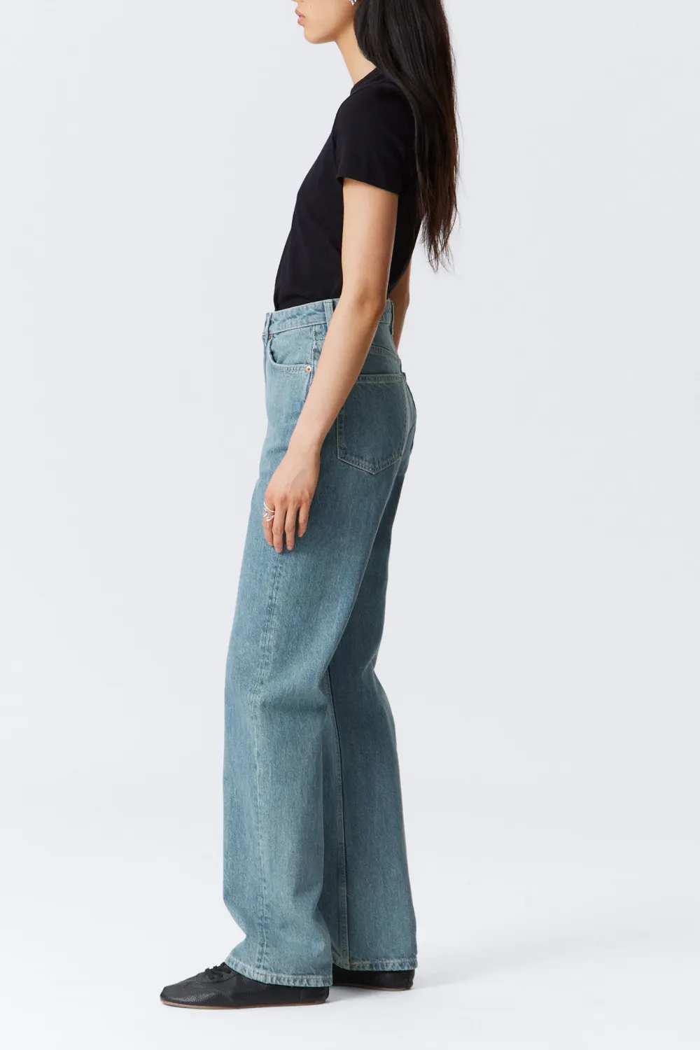High Rise Jeans With Pockets