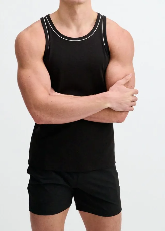 Airy Ribbed Stretch Tank Top