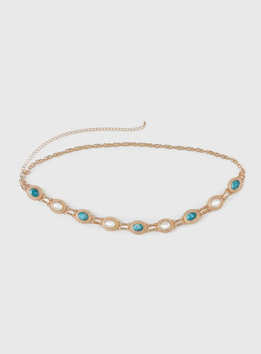 Rounded Beaded Chain Belt