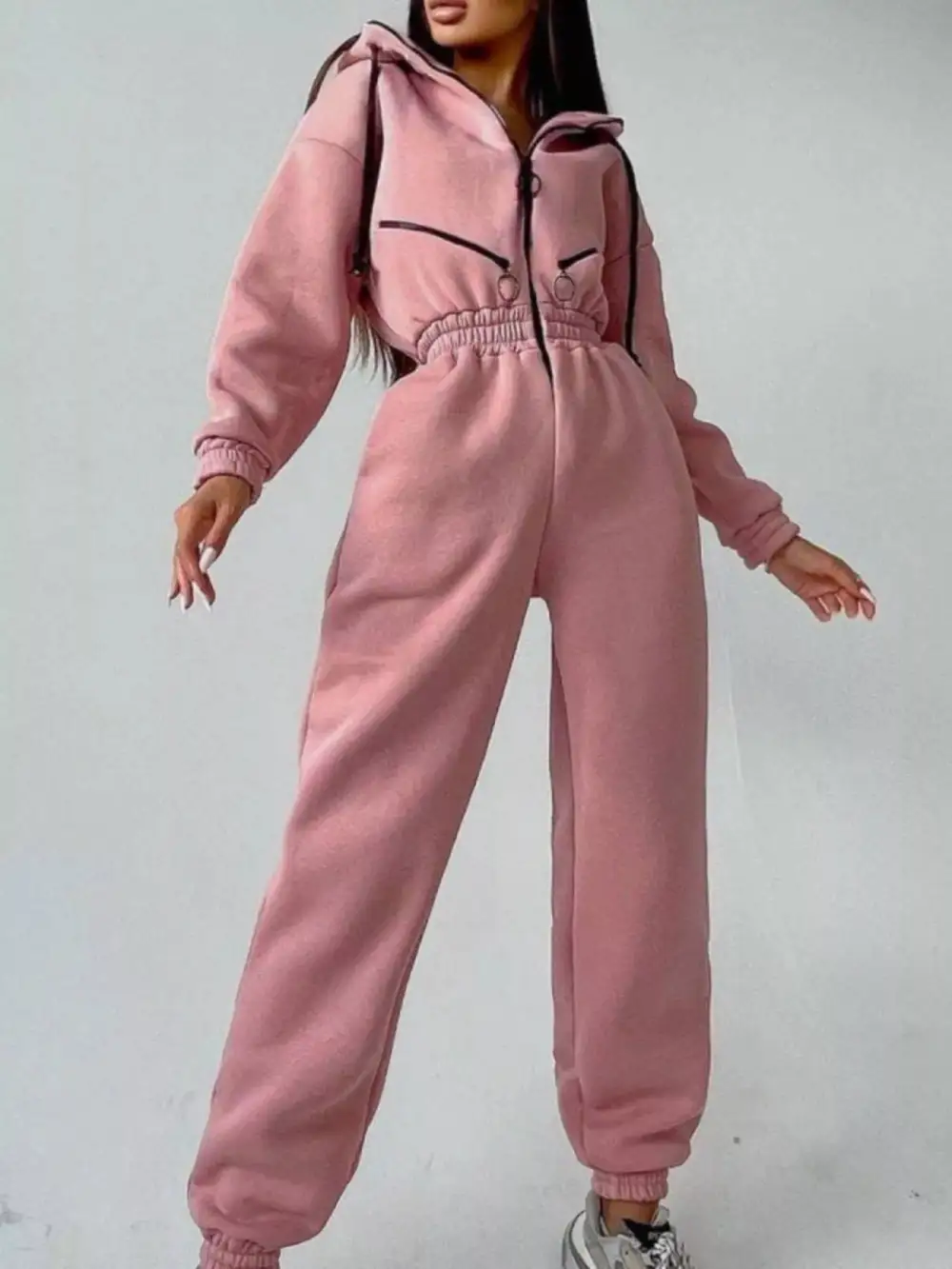 Hooded Zip Jumpsuit