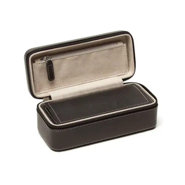 Zippered Dual Watch Travel Case