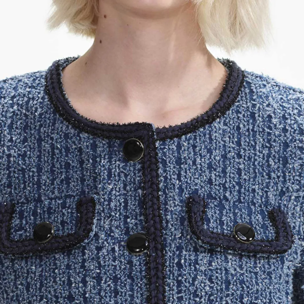 Textured Denim Jacket