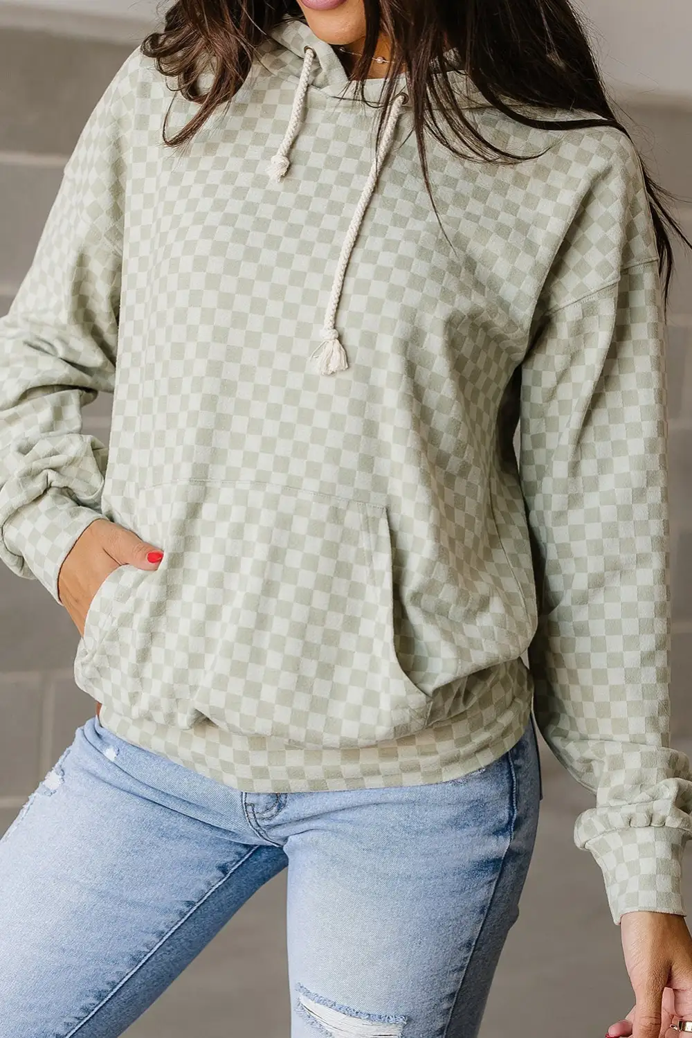 Everyday Printed Pocket Detail Hoodie