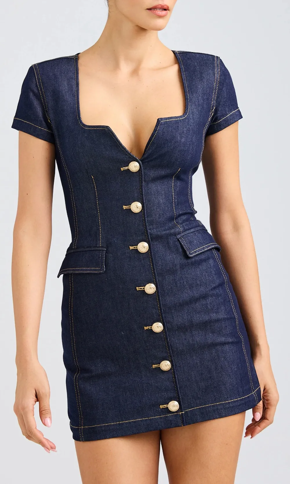 Street Casual Denim Dress