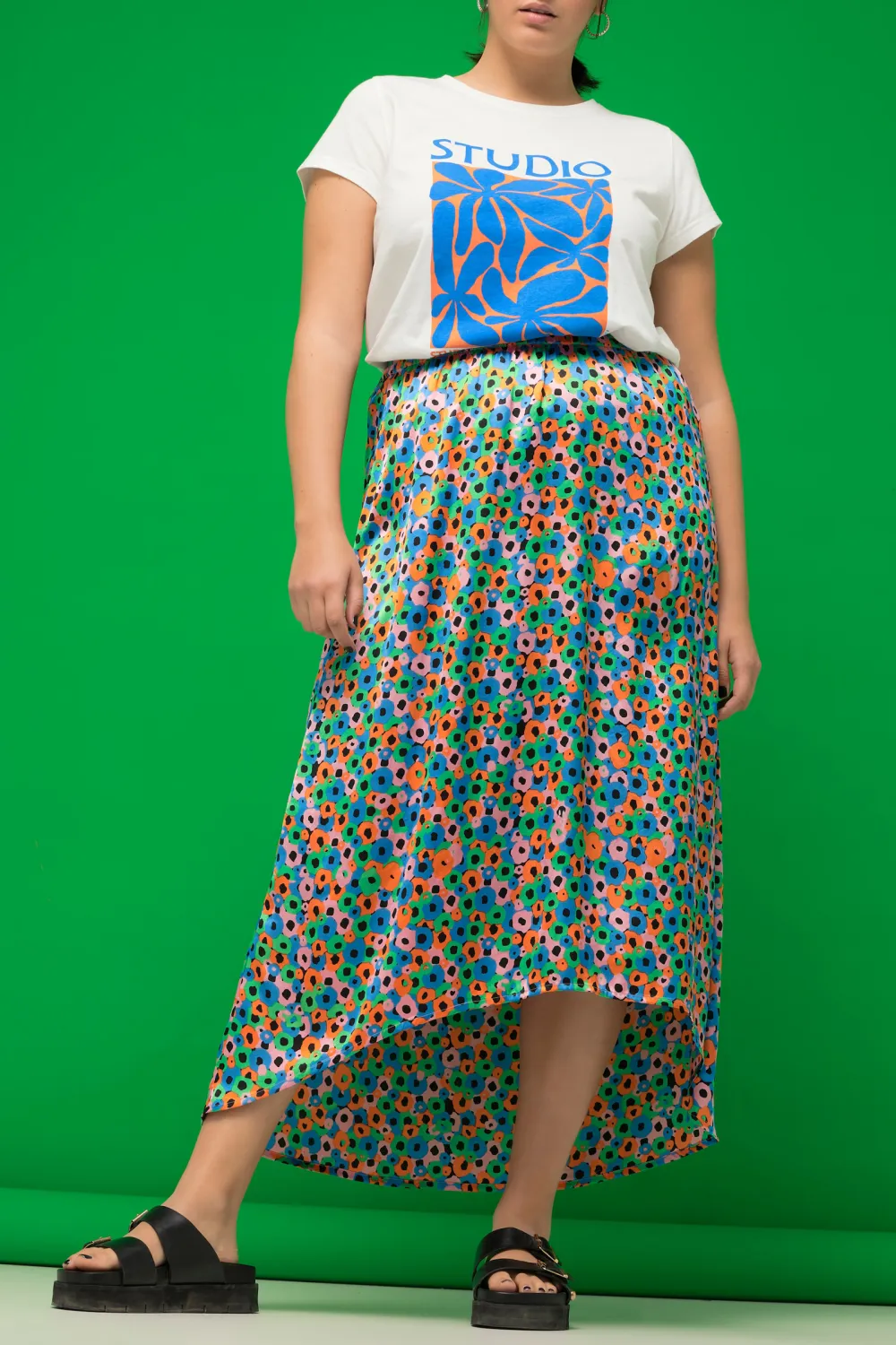 Elastic Waistband Skirt