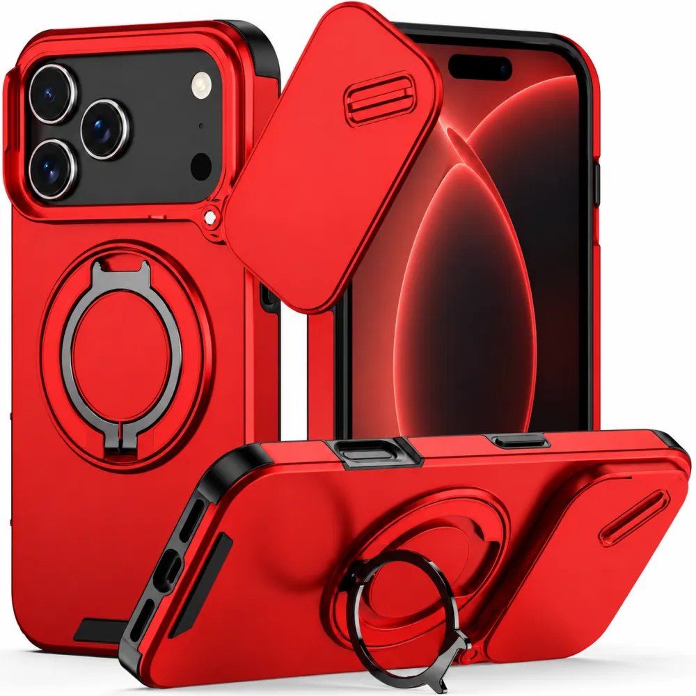 For iPhone 18 Pro Max LINK Phone Case Apple 15 Pro Sliding Window Stand Shockproof Protective Cover