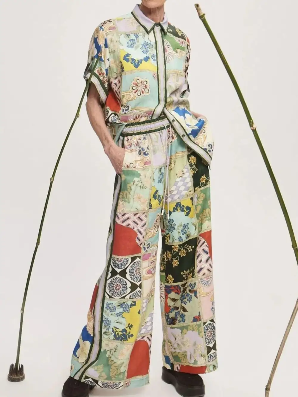 Everyday Button Front Printed Set