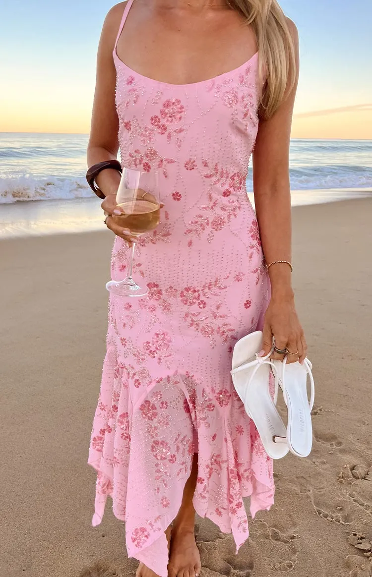 Flowy World Sequin Midi Dress