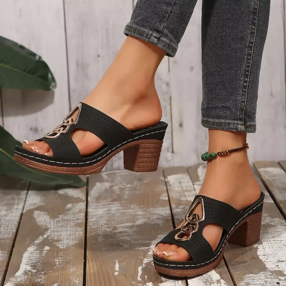 Easygoing Heels Block Heel Sandals