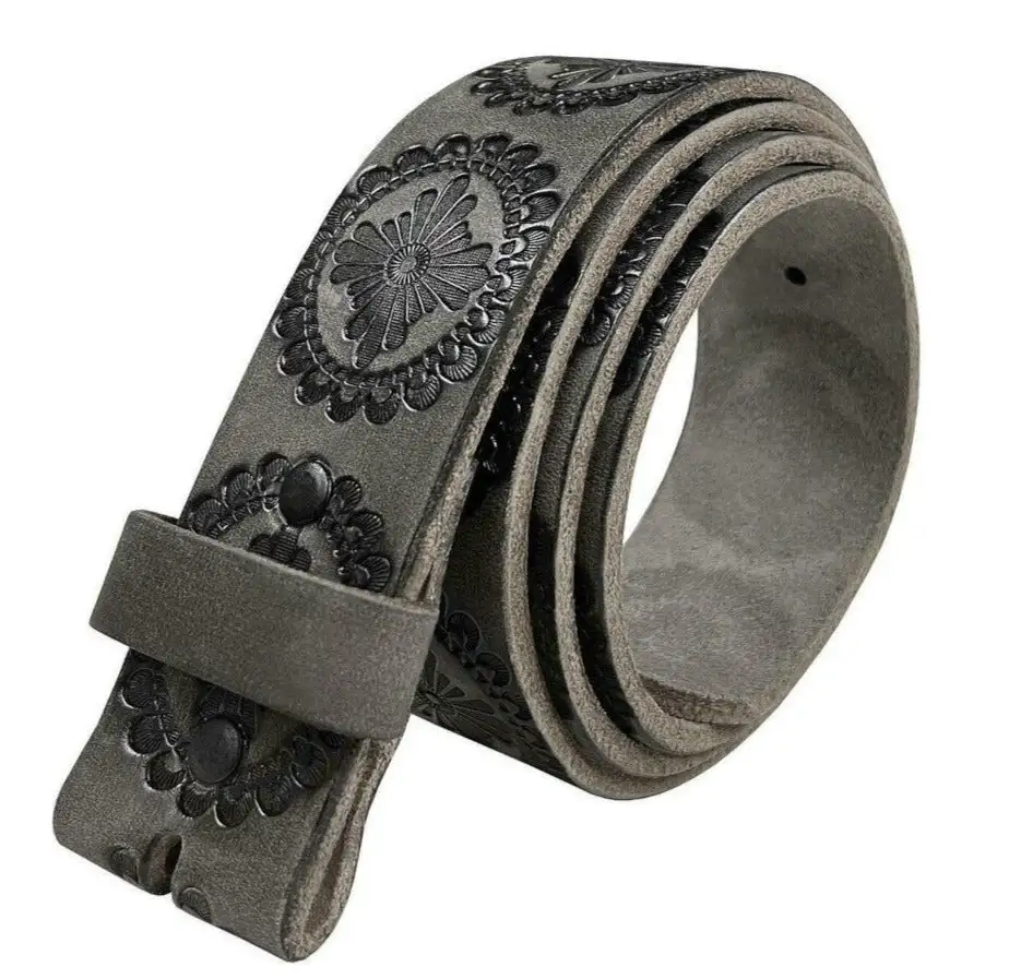 Basketweave Tooled Belt Strap