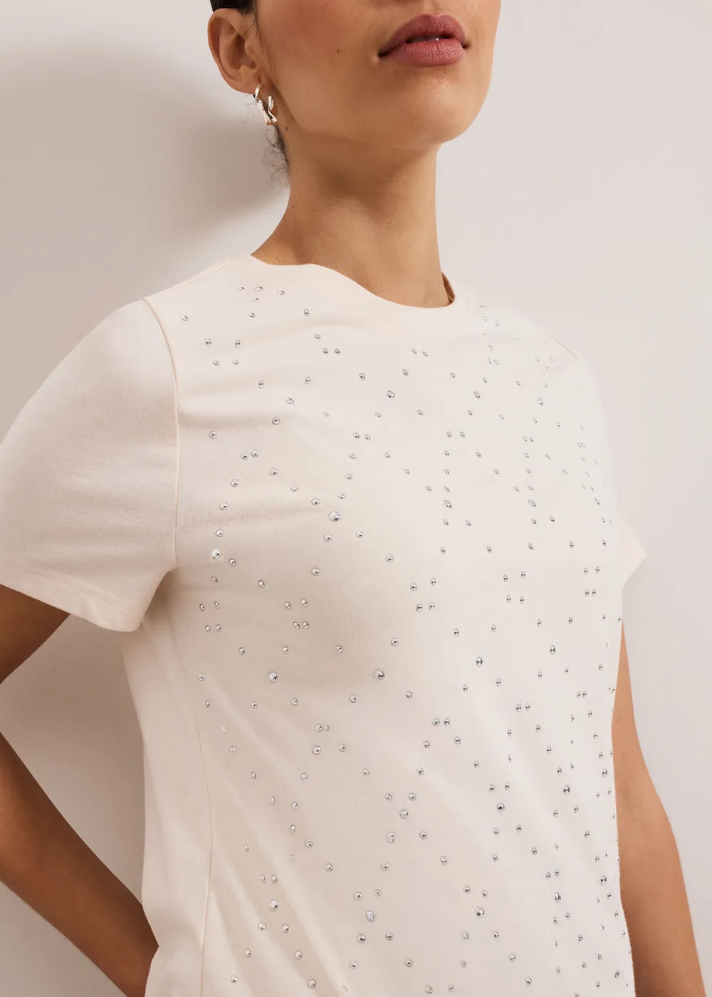 Creative Mosaic Commuter Style Short-Sleeved Top