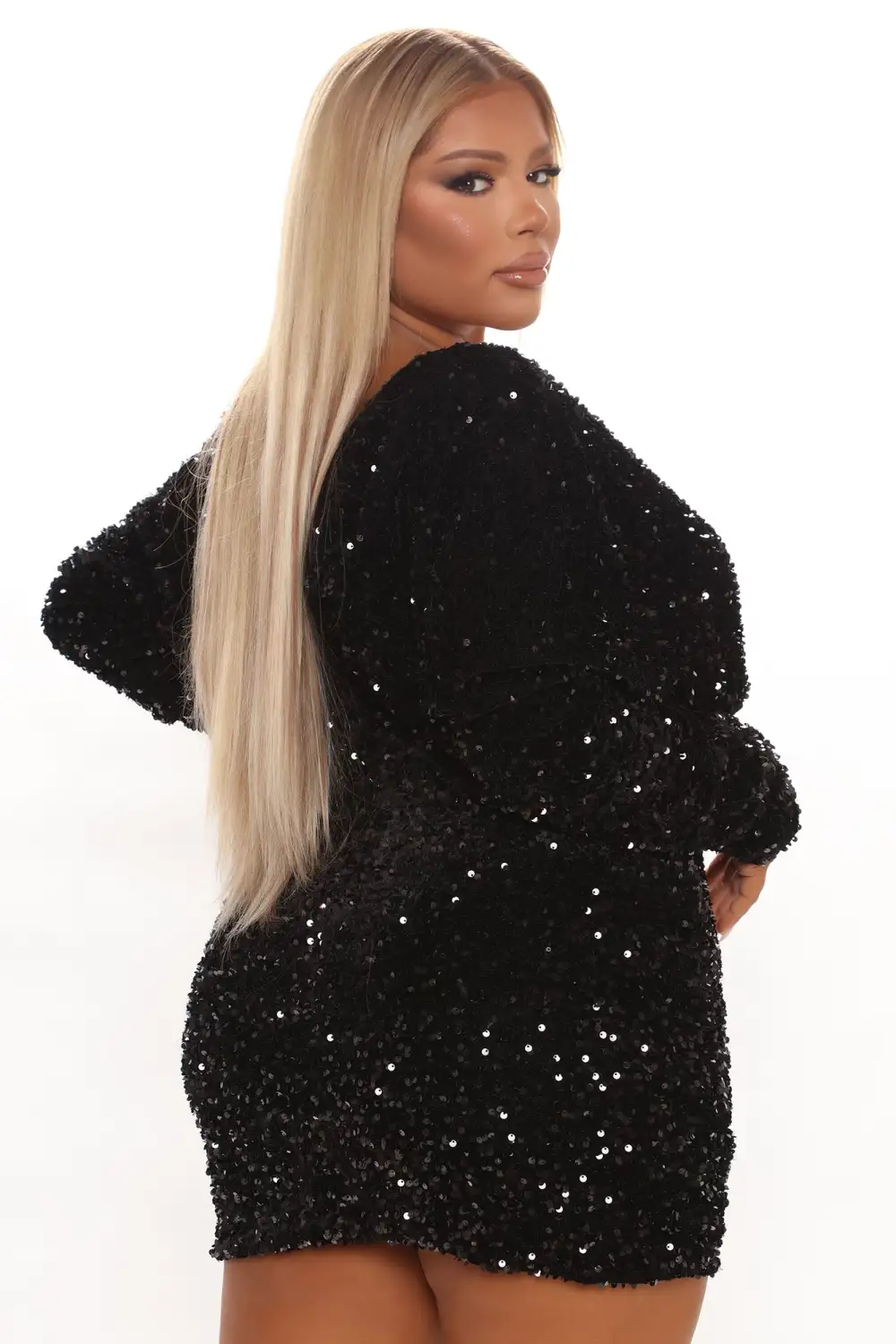 One And Only Sequin Mini Dress - Black