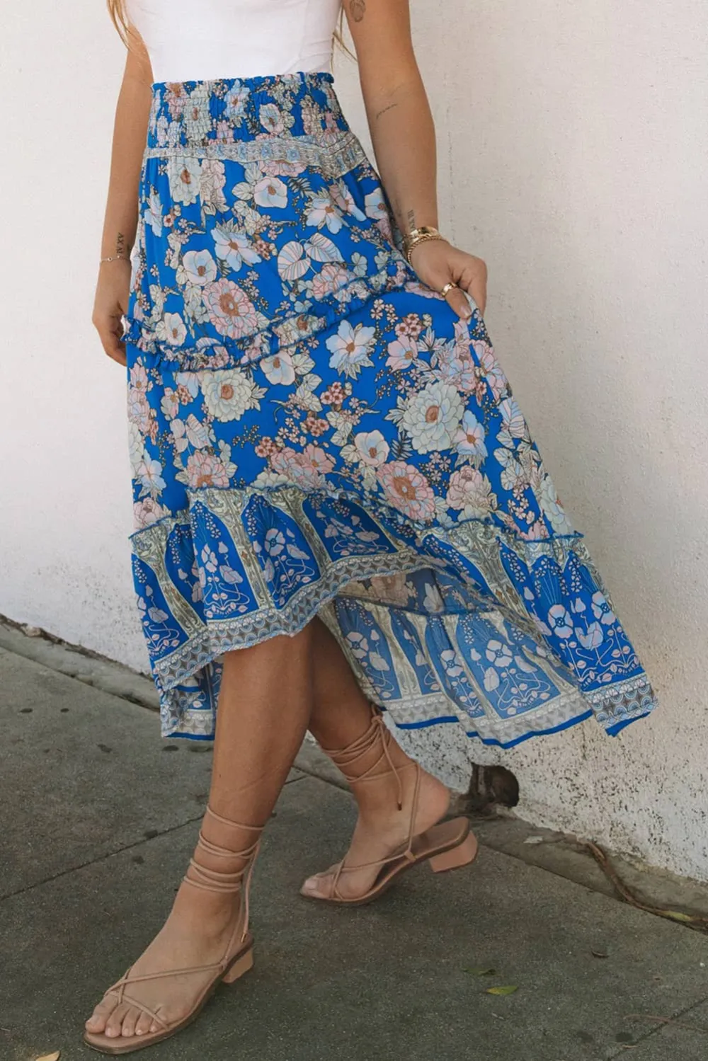 Maxi Floral High Waist Skirt