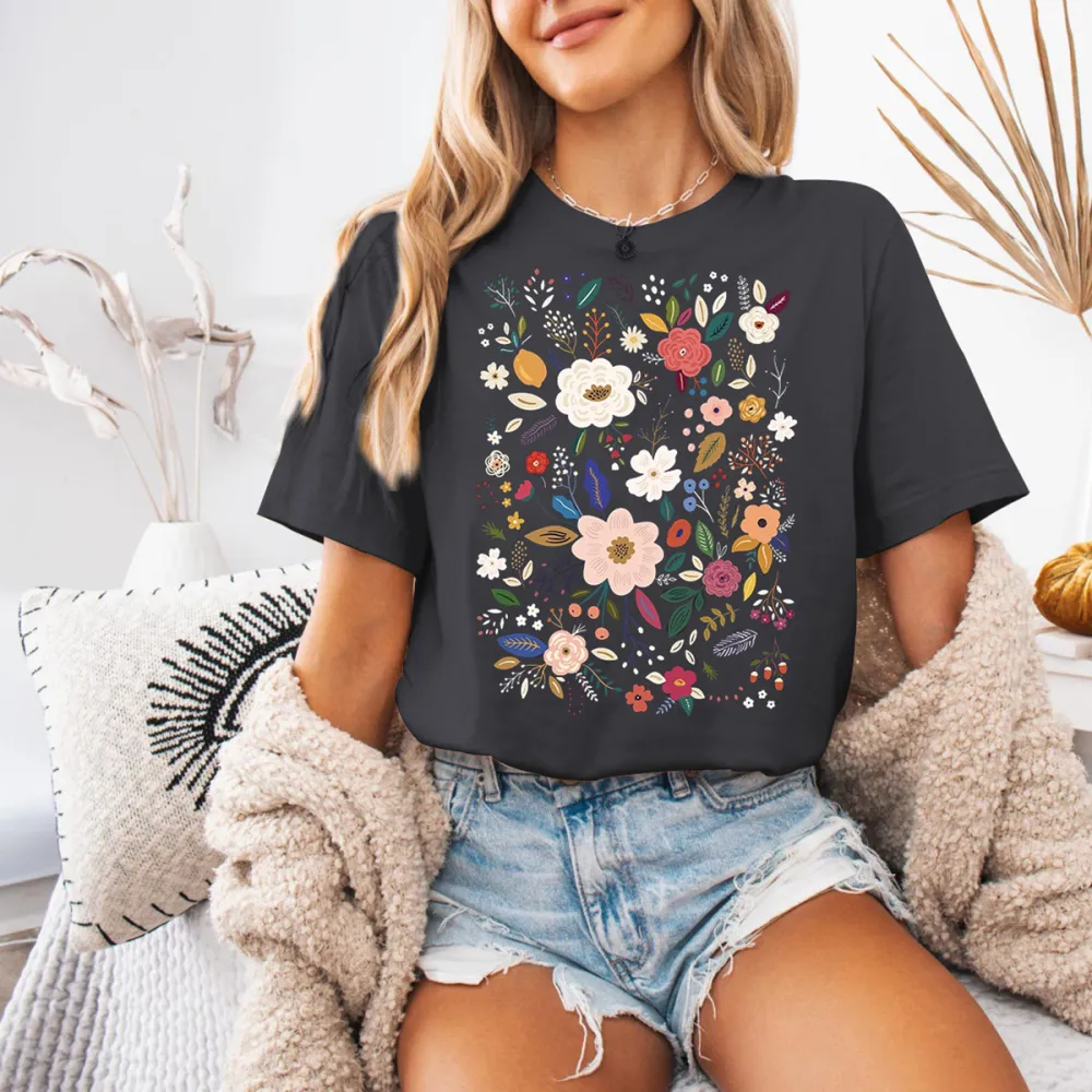Ladies Flower T-shirt