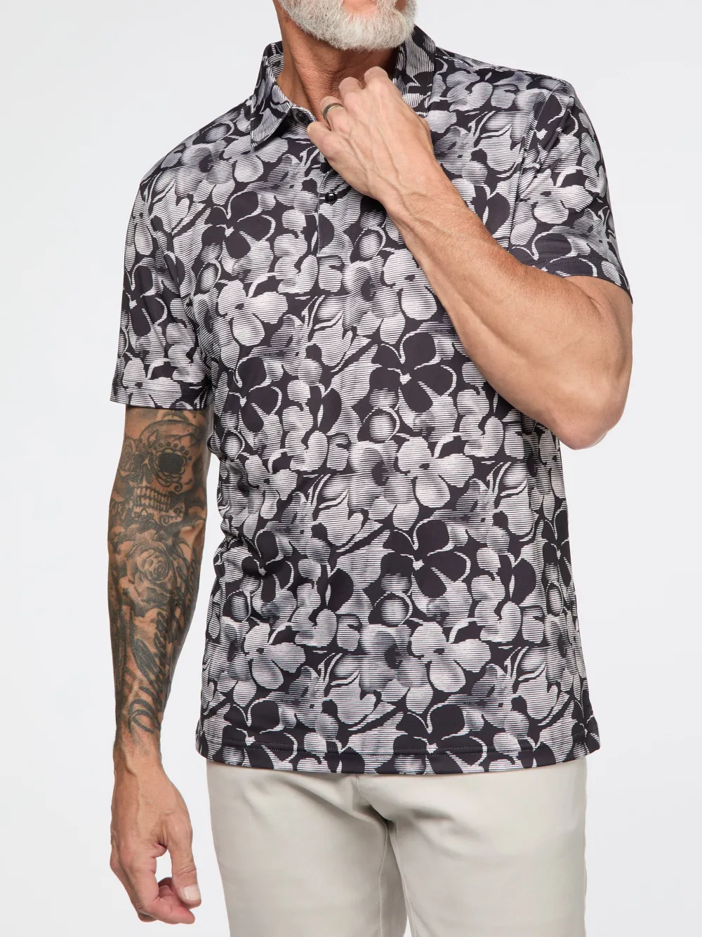 Large Floral Casual Polo