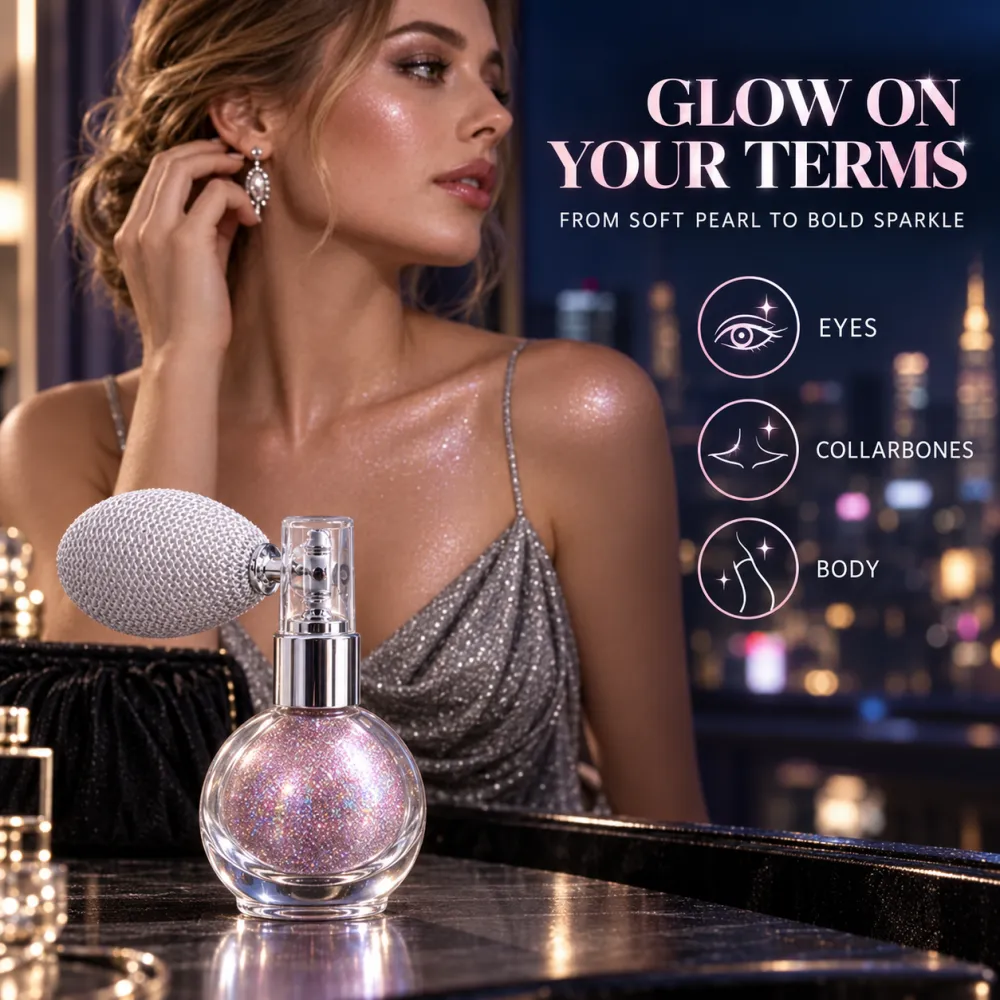Spray Magic Shimmer-Synthetic Mica-Cosmetic-Lightweight-Long-lasting