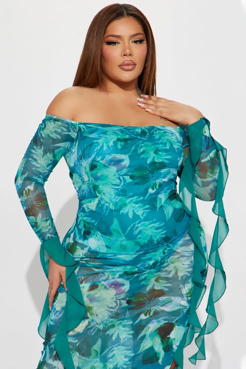Tattiana Maxi Dress - Blue/combo