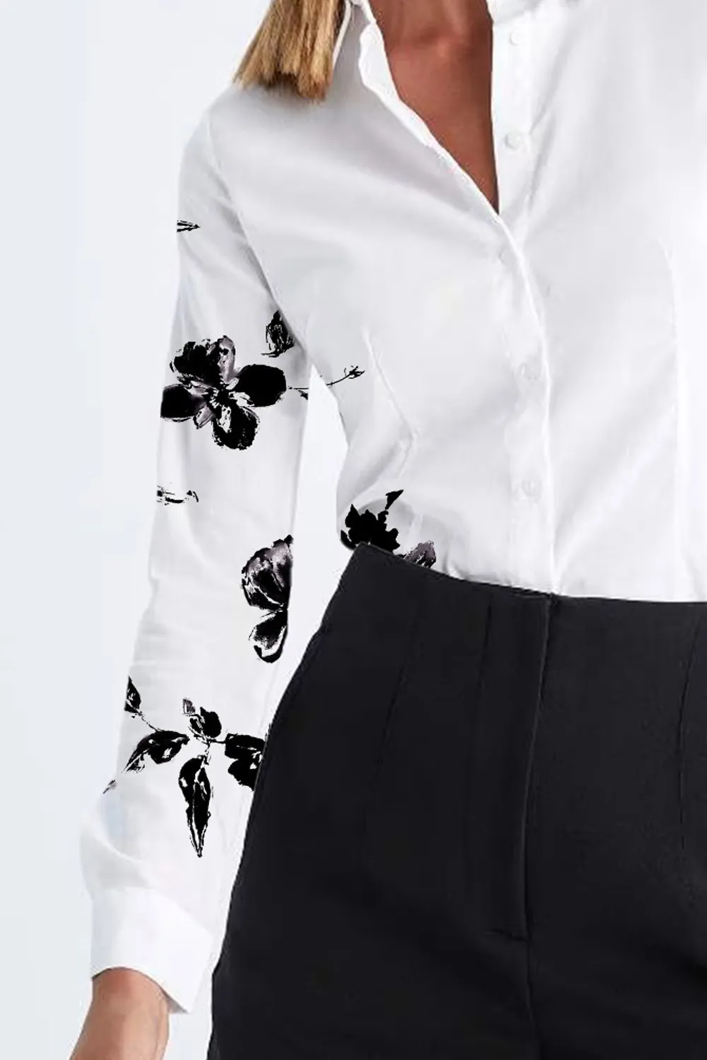Regular Fit Shirt Collar Long Sleeve Shirt