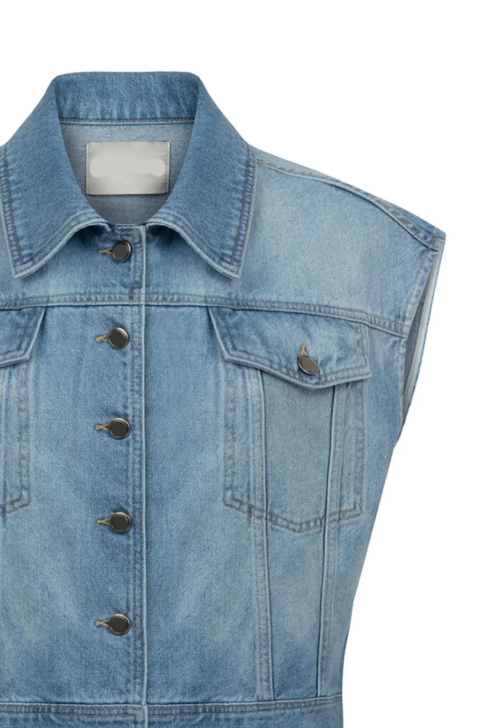Sleeveless Denim Vest
