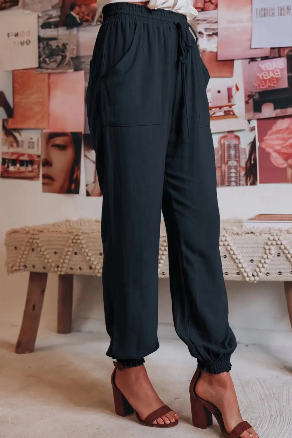Relaxed Drawstring Lounge Pants