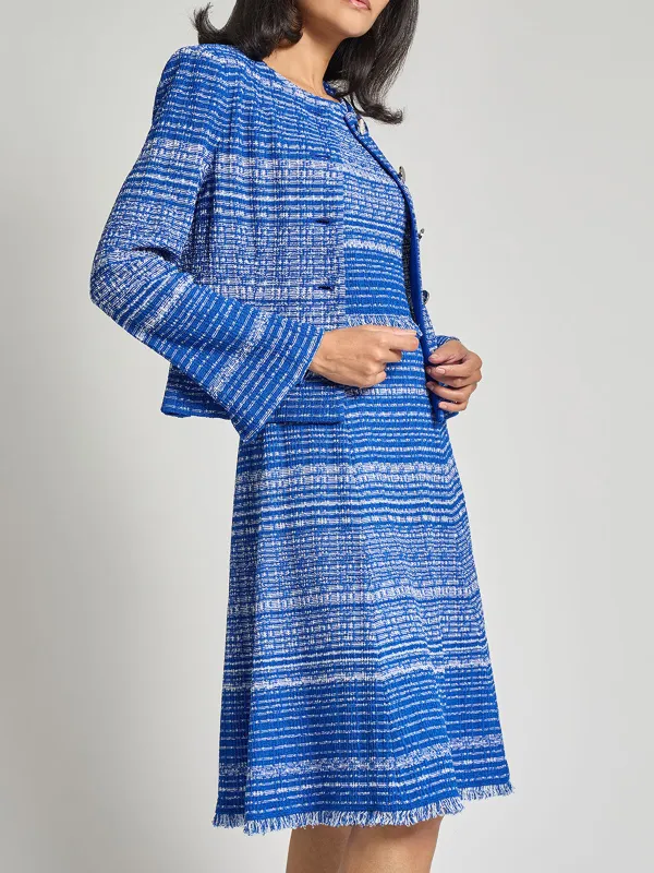 Sleeve Slit Striped Jacket