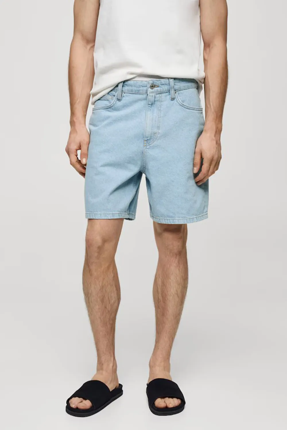 Non-Stretch Denim Shorts